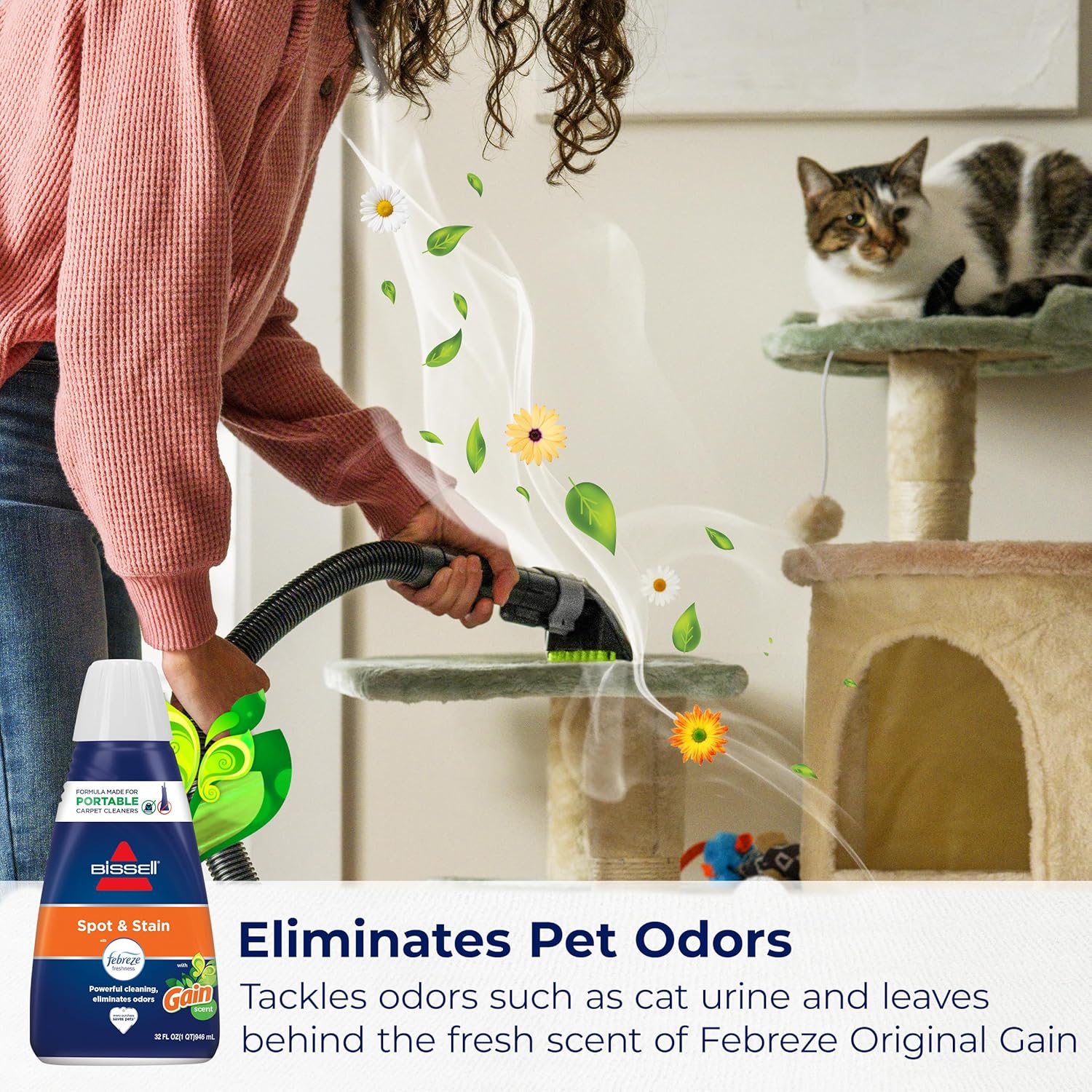 Bissell® PET PRO OXY Spot & Stain Formula for Portable Carpet Cleaners, 32 oz., 2034