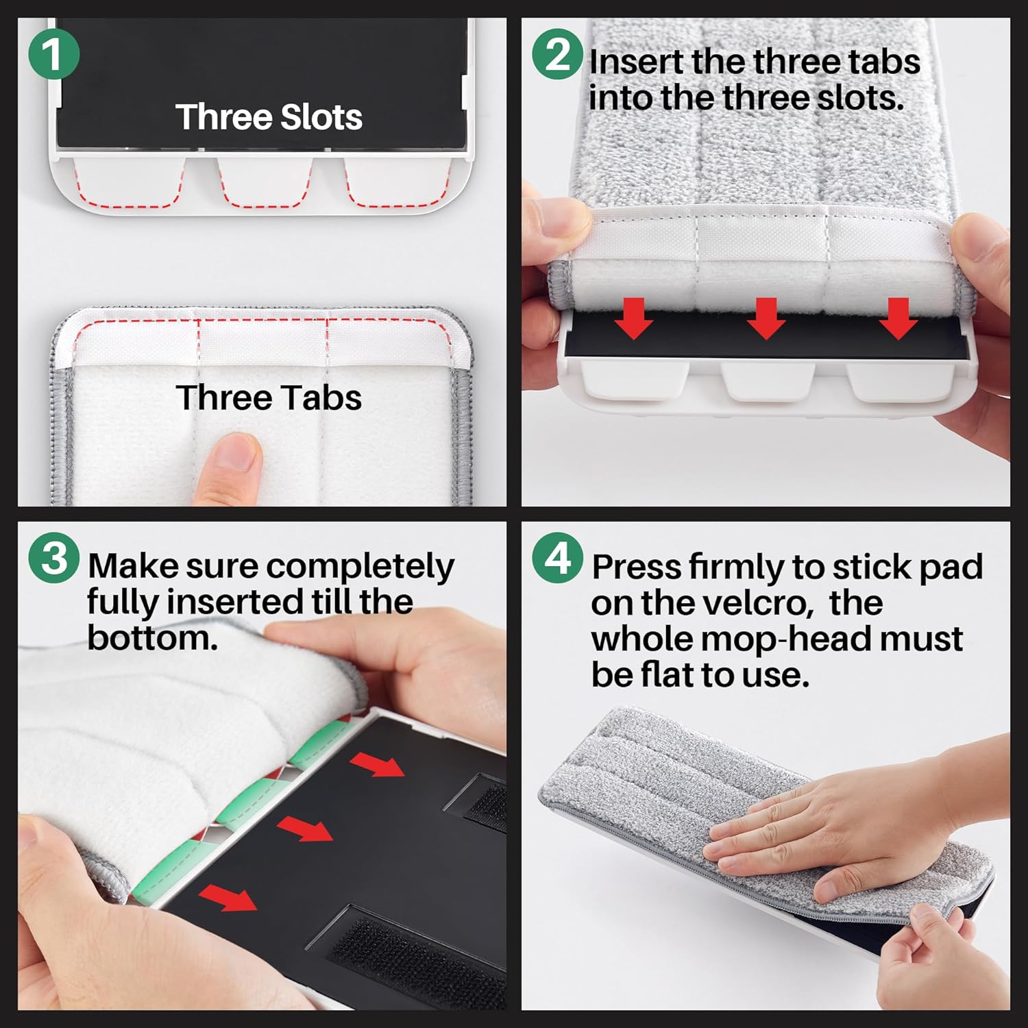 JOYMOOP mop and bucket with Wringer Set, Flat ,for floor cleaning with 3 Microfiber Pads, Wet and Dry Use, Household cleaning Tools, for Hardwood, Laminate, Tile