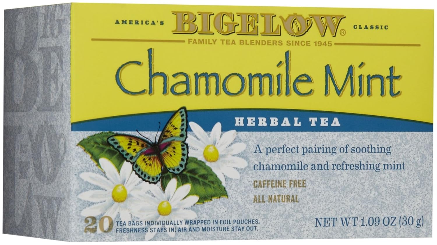 Bigelow Tea Lemon Ginger plus Probiotics Herbal Tea, Caffeine Free Tea with Lemon and Ginger, 18 Count Box (Pack of 6), 108 Total Tea Bags