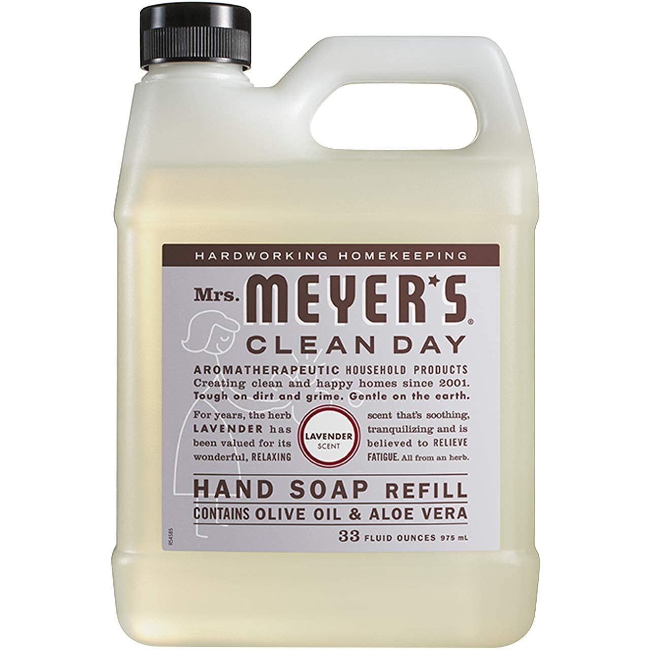 MRS. MEYER'S CLEAN DAY Liquid Hand Soap Refill, Cruelty Free and Biodegradable Formula, Lemon Verbena Scent, 33 oz
