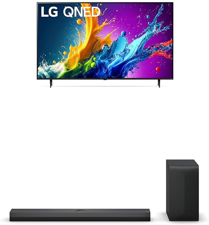 LG 86-Inch Class QNED80T Series LED Smart TV 4K Processor Flat Screen with Magic Remote AI-Powered with Alexa Built-in (86QNED80TUC, 2024)