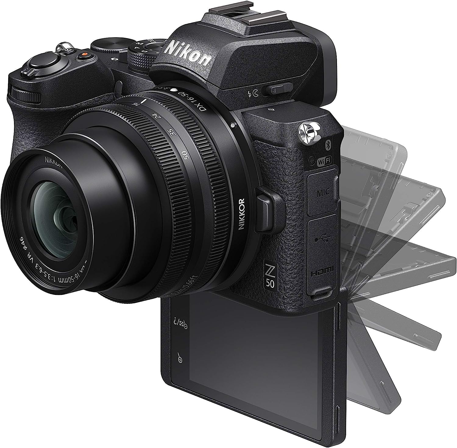 Nikon Z 50 with Wide-Angle Zoom Lens | Compact mirrorless stills/video camera with 16-50mm lens | Nikon USA Model