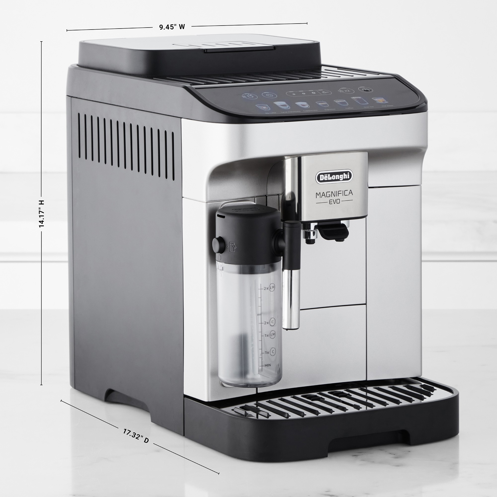 De'Longhi Magnifica Evo Fully Automatic Espresso Machine with LatteCrema System