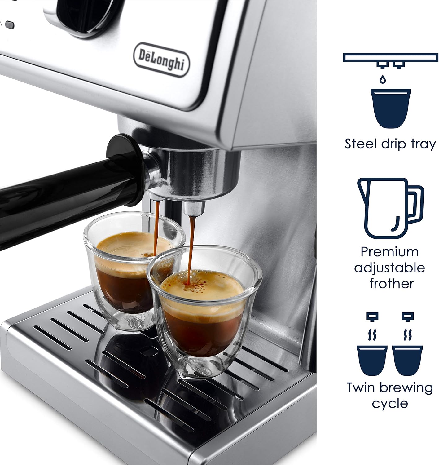 De'Longhi Bar Pump Espresso and Cappuccino Machine, 15