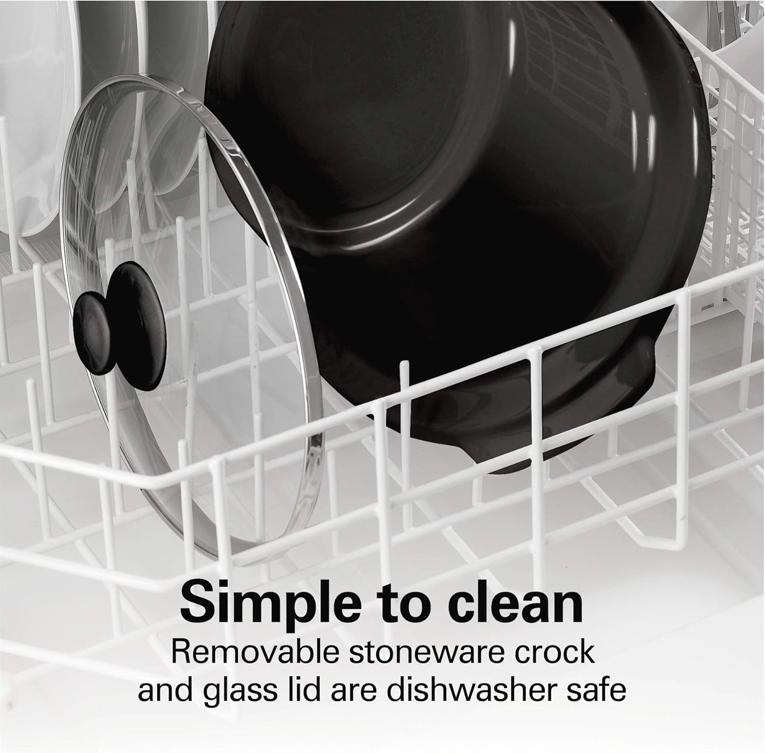 Hamilton Beach Slow Cooker, Extra Large 10 Quart, Stay or Go Portable With Lid Lock, Dishwasher Safe Crock, Black (33195)