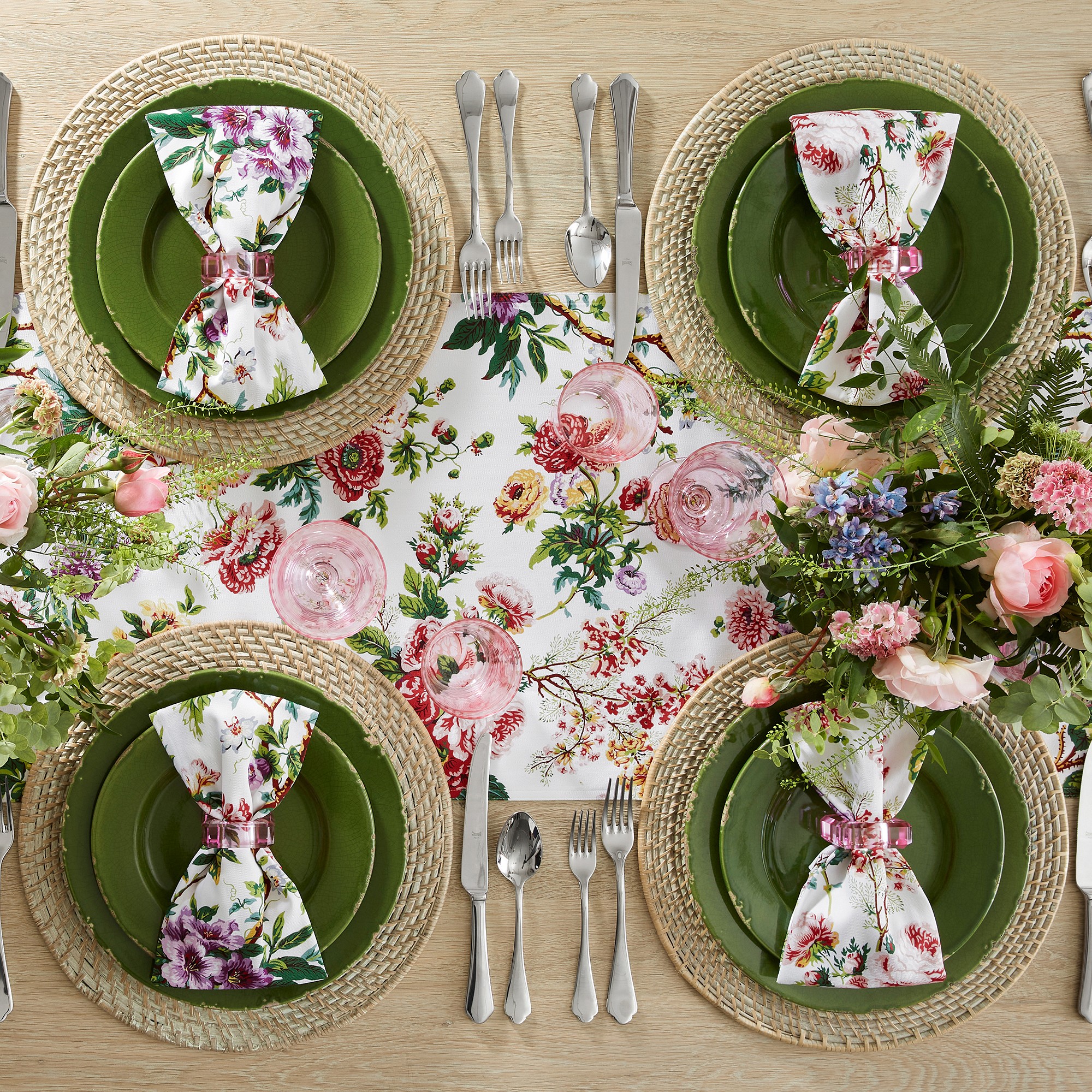 Spring Floral Table Runner