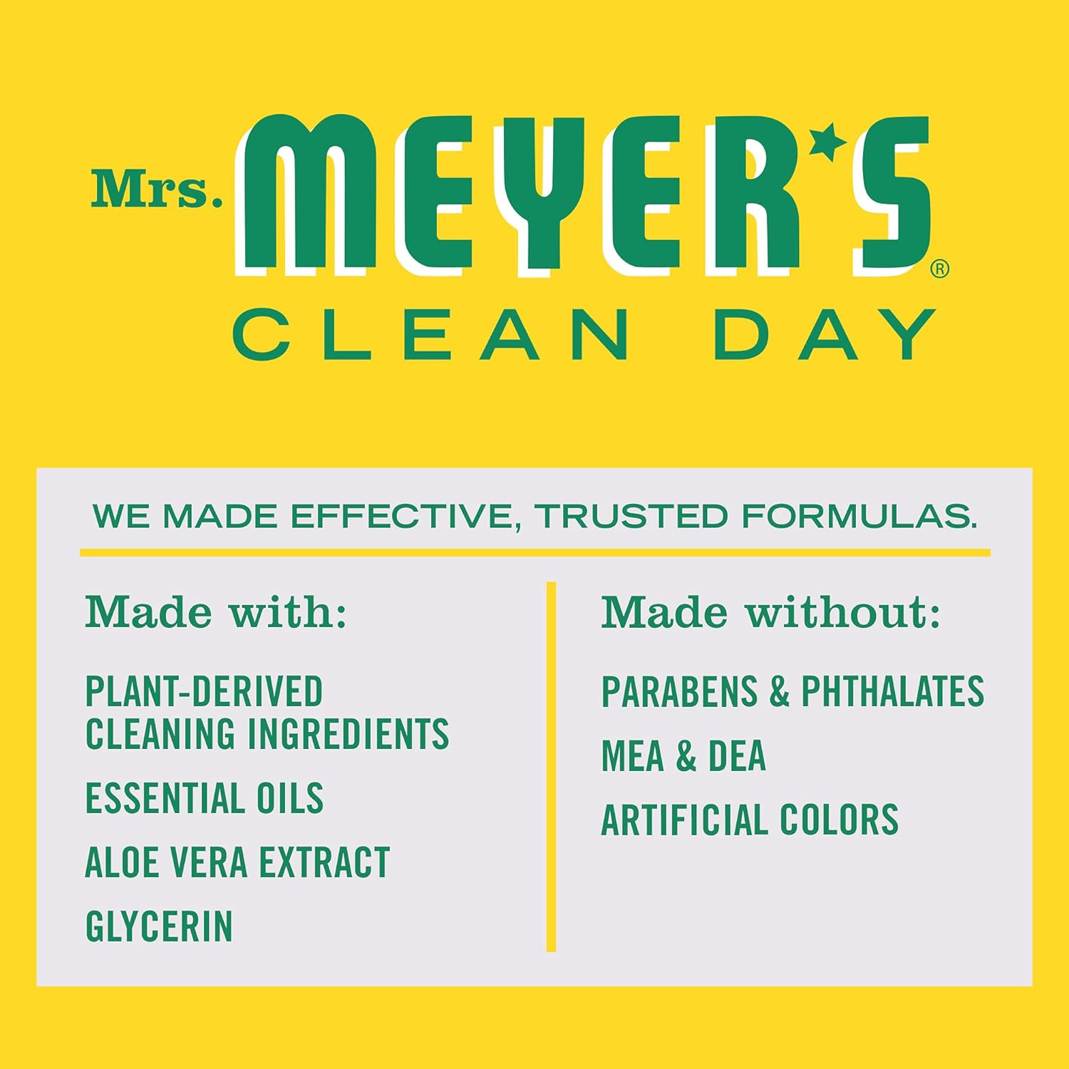 MRS. MEYER'S CLEAN DAY Liquid Dish Soap Refill, Biodegradable Formula, Basil, 48 fl. oz