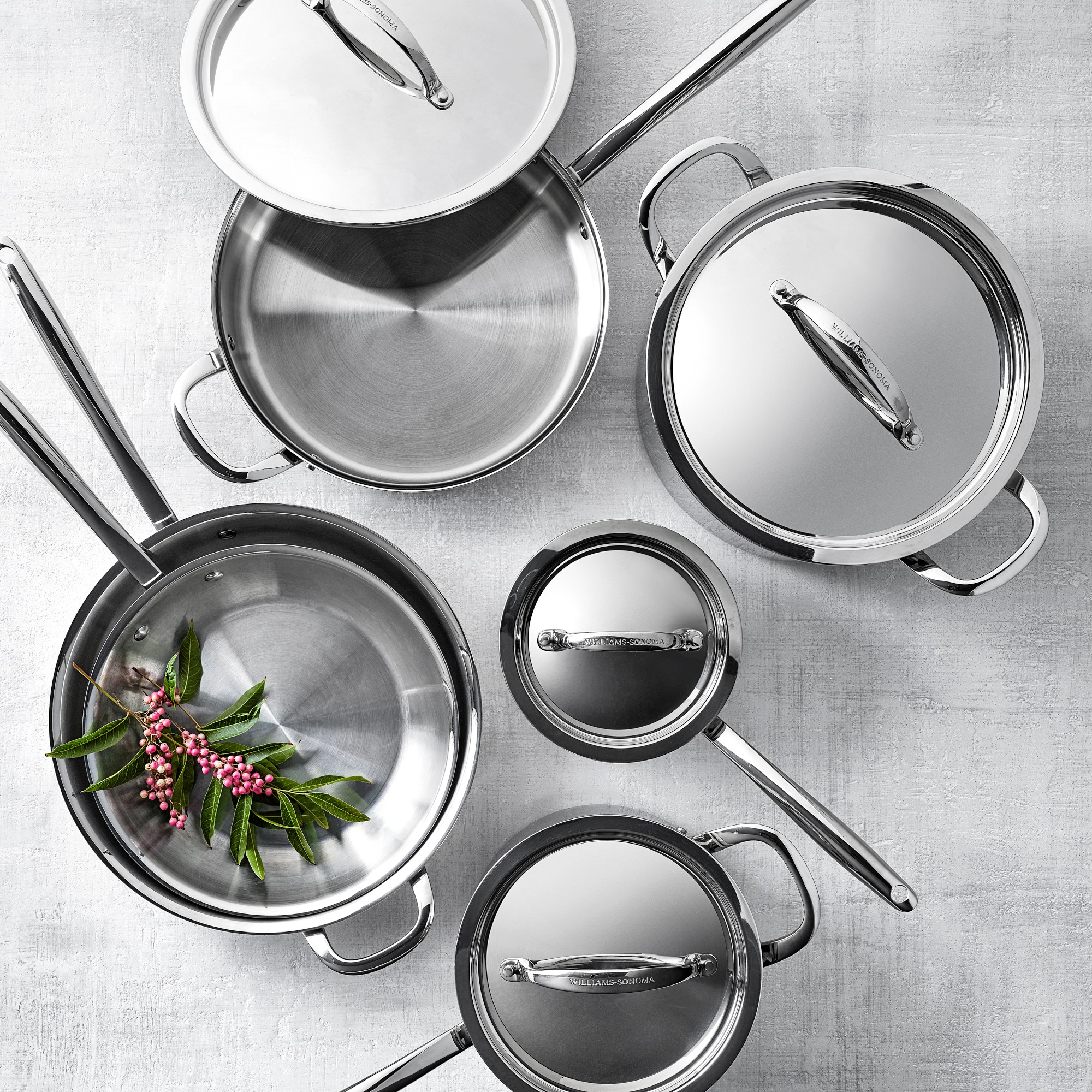 Williams Sonoma Signature Thermo-Clad™ Stainless-Steel 10-Piece Cookware Set
