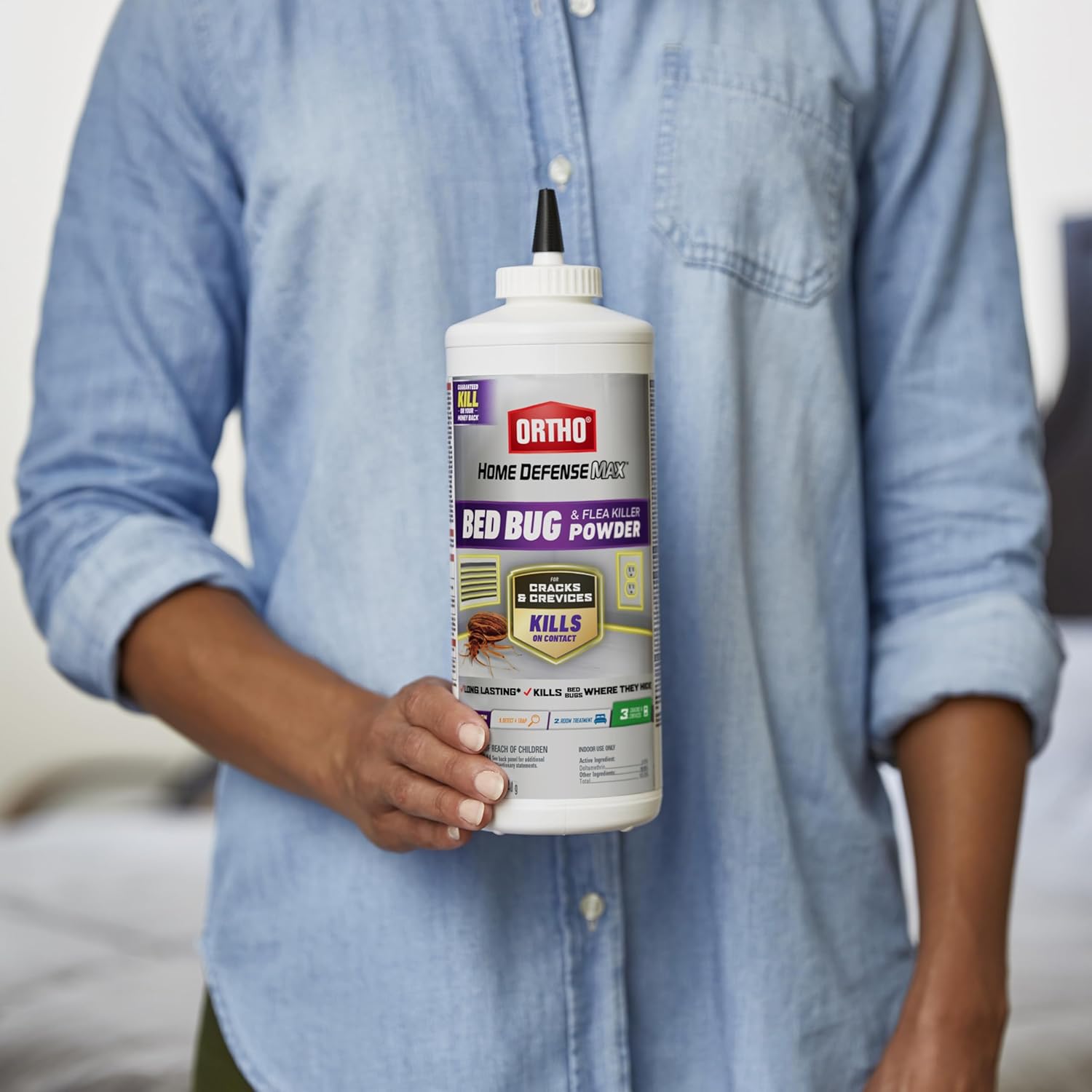 Ortho Home Defense Max Bed Bug, Flea and Tick Killer - With Ready-to-Use Comfort Wand, Kills Bed Bugs and Bed Bug Eggs, Bed Bug Spray Also Kills Fleas and Ticks, 1 gal.