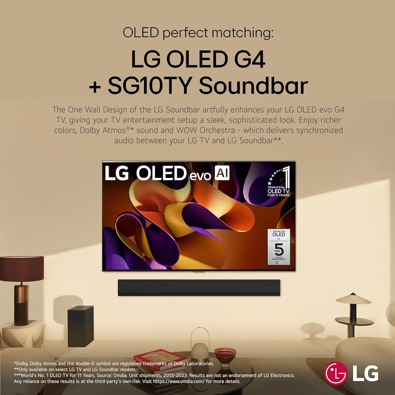 LG 83-Inch Class OLED evo G4 Series Smart TV 4K Processor Flat Screen with Magic Remote AI-Powered with Alexa Built-in (OLED83G4WUA, 2024)