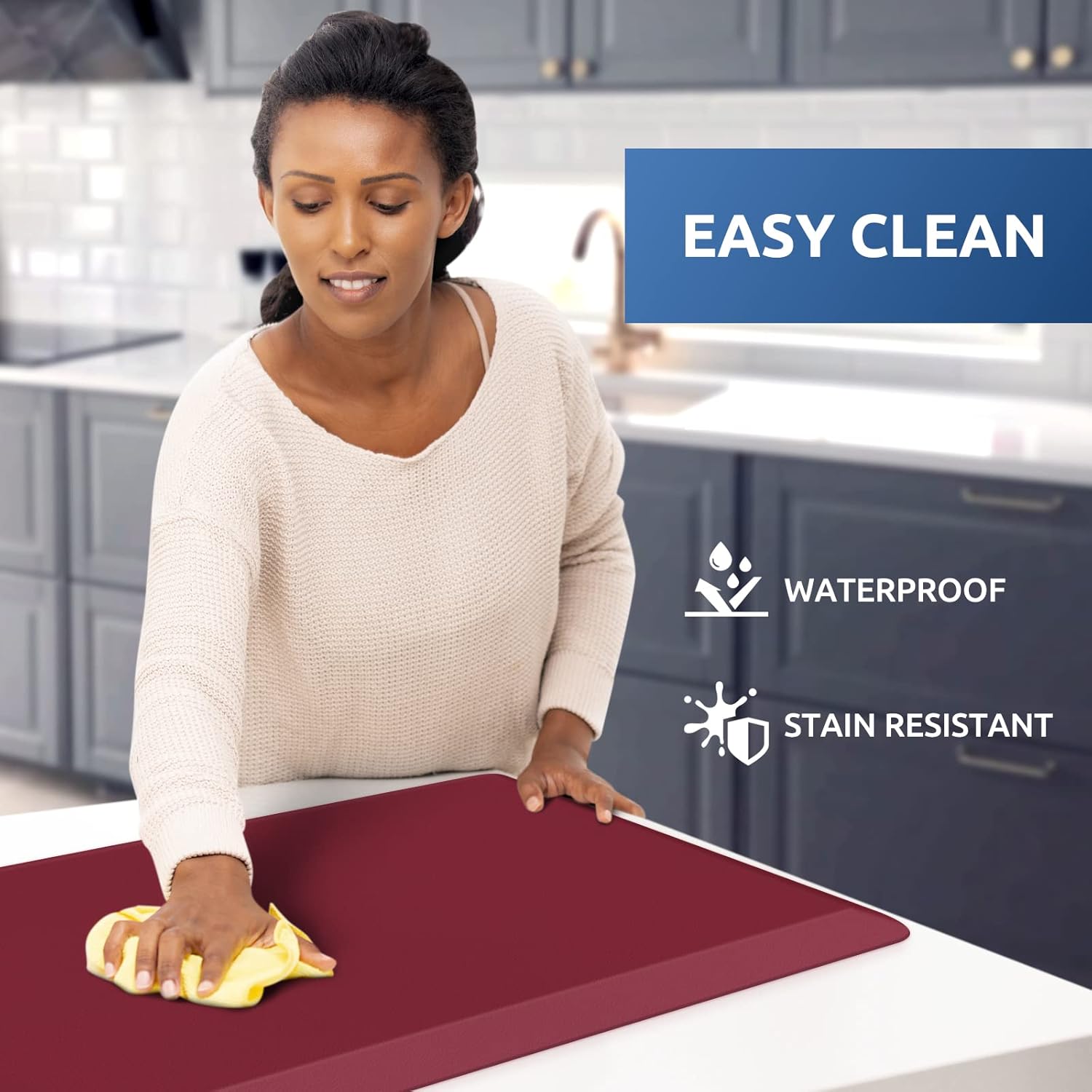 KitchenClouds Kitchen Mat Cushioned Anti Fatigue Rug 17.3