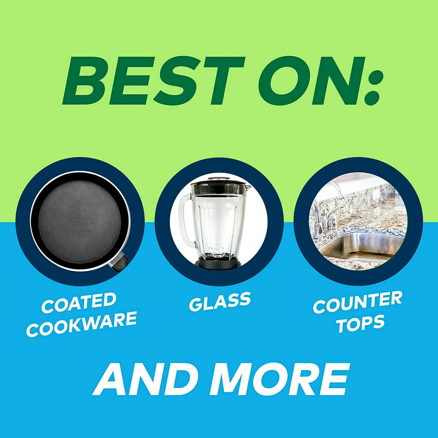 Scotch-Brite Zero Scratch Non-Scratch Scrub Sponges, Sponges for Cleaning Kitchen, Bathroom, and Household, non-scratch Sponges Safe for Non-Stick Cookware, 9 Scrubbing Sponges