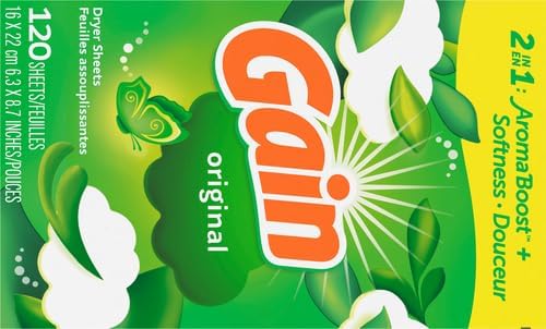 Gain Original Dryer Sheets, 120 Count