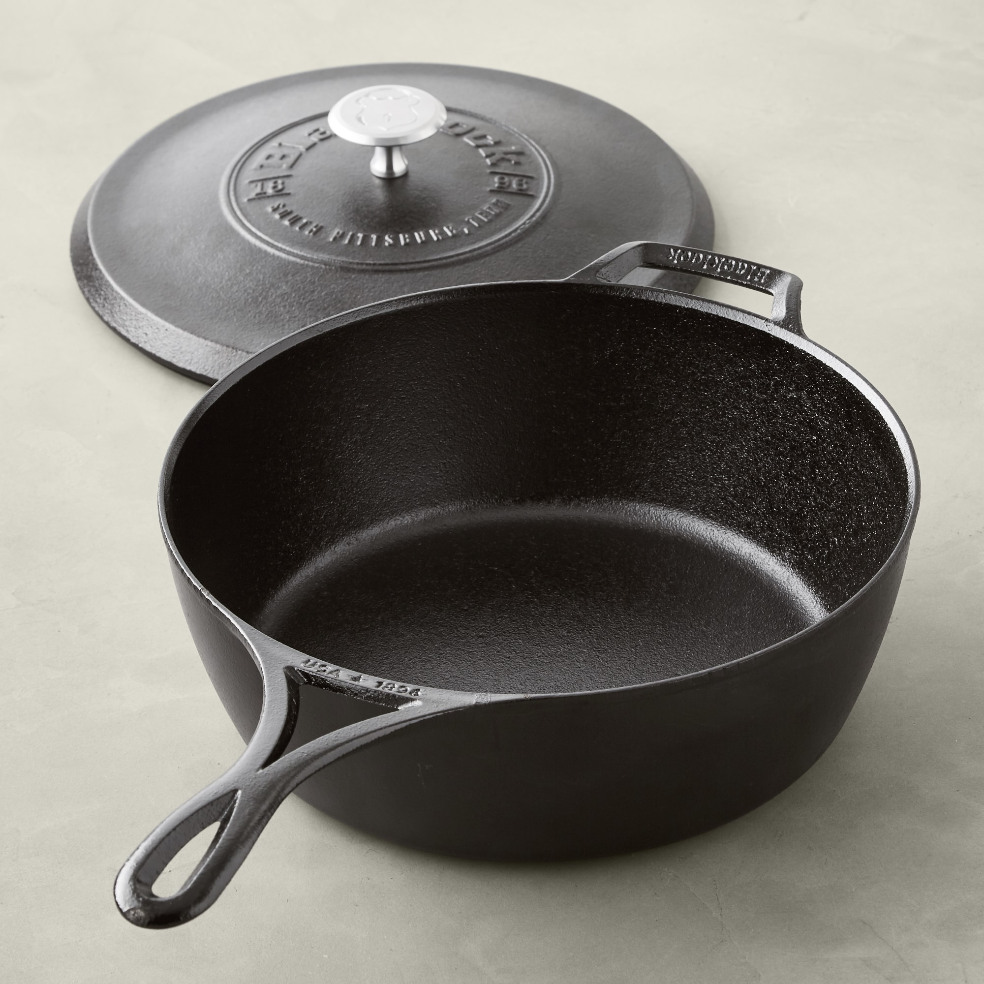 Lodge Blacklock Triple Seasoned Cast Iron Deep Saute Pan, 4-Qt.