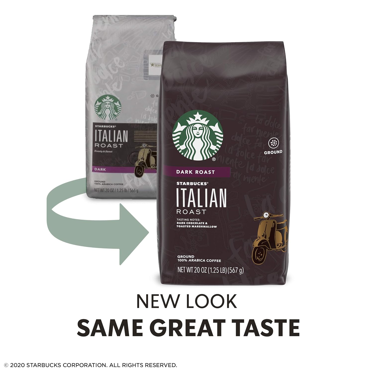 Starbucks Ground Coffee, Dark Roast Coffee, Caffè Verona, 100% Arabica, 1 bag (28 oz)