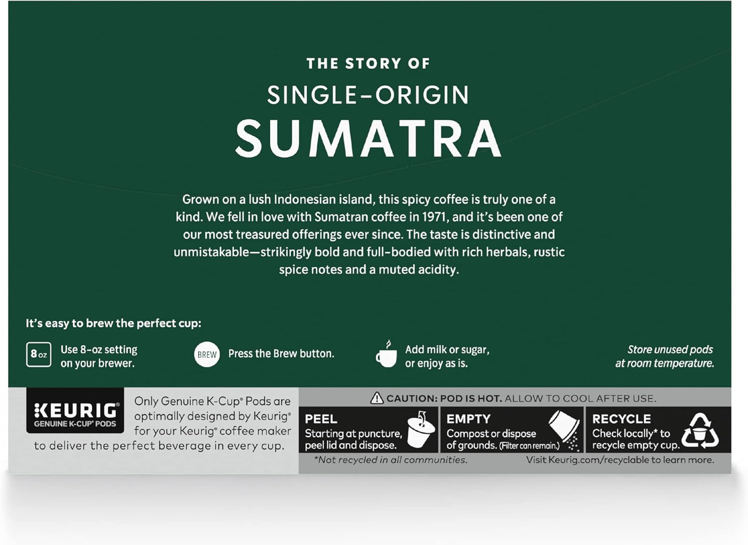 Starbucks K-Cup Coffee Pods, Dark Roast Coffee, French Roast for Keurig Brewers, 100% Arabica, 4 boxes (96 pods total)