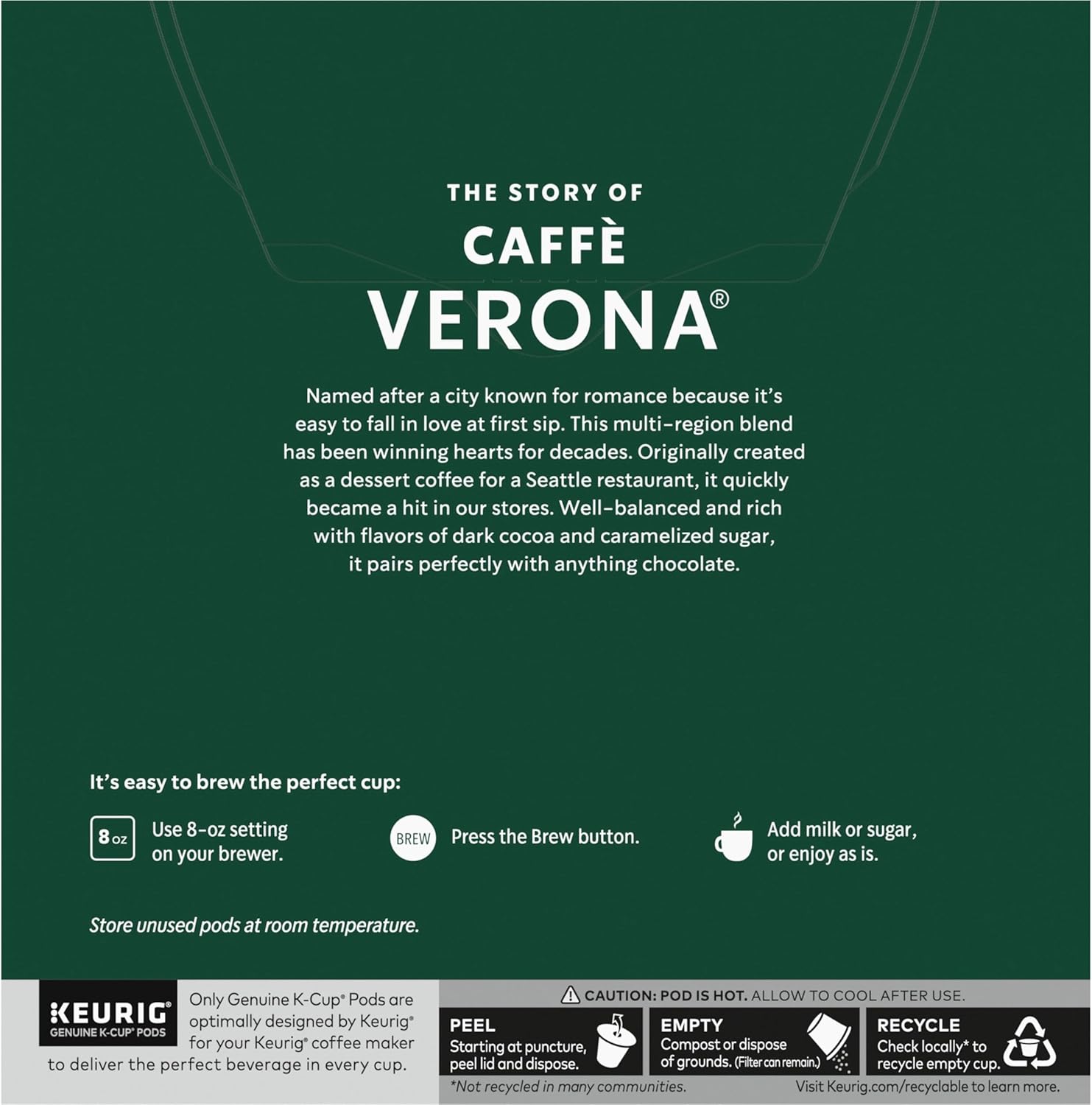 Starbucks K-Cup Coffee Pods, Dark Roast Coffee, French Roast for Keurig Brewers, 100% Arabica, 4 boxes (96 pods total)