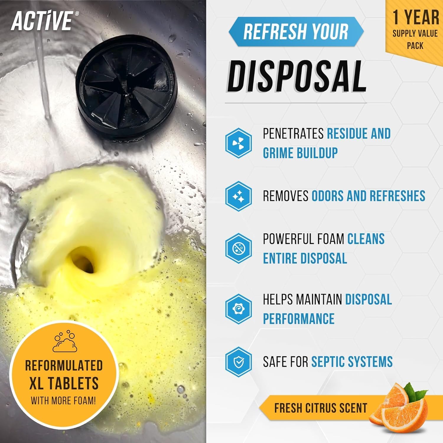 Washing Machine Cleaner Descaler 24 Pack - Deep Cleaning Tablets For HE Front Loader & Top Load Washer, Septic Safe Eco-Friendly Deodorizer, Clean Inside Drum and Laundry Tub Seal - 12 Month Supply