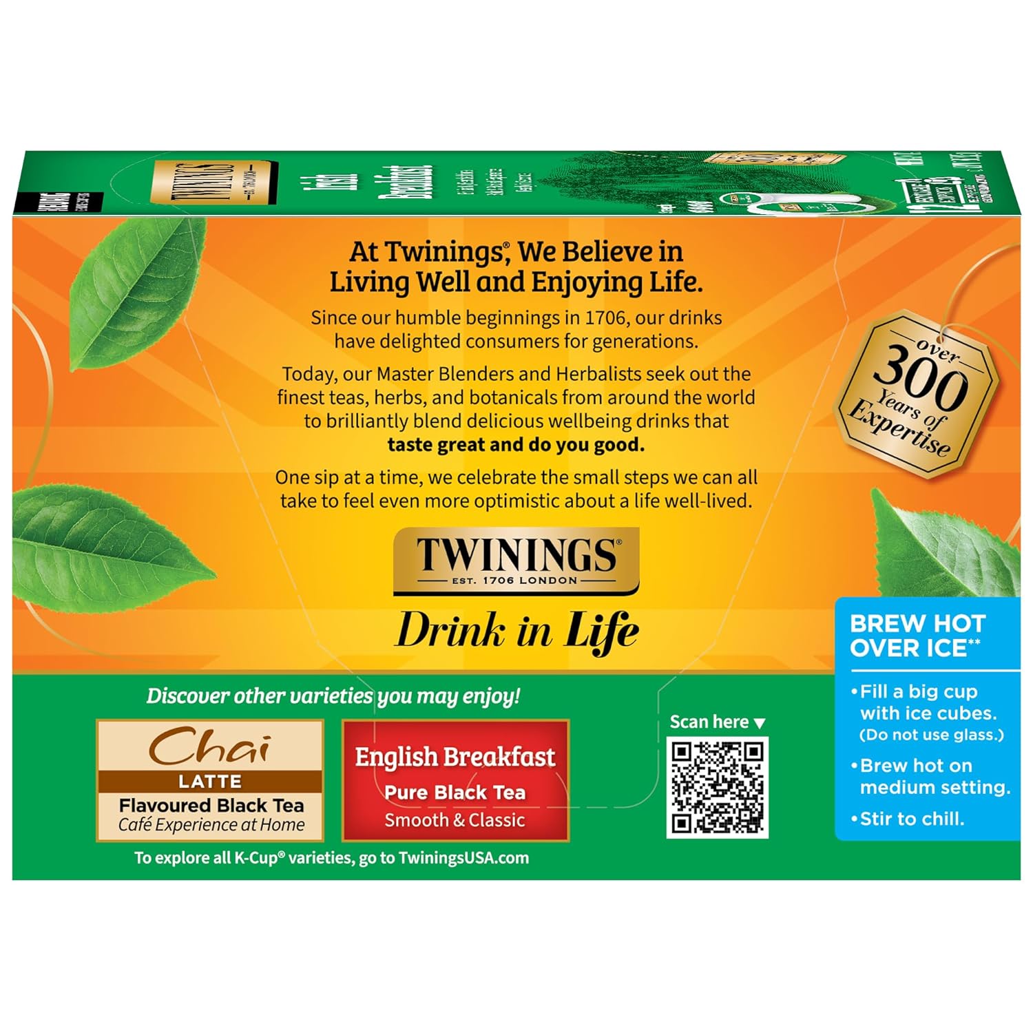 Twinings English Breakfast Black Tea K-Cup Pods for Keurig, 24 Count (Pack of 1), Smooth, Flavourful, Robust, Caffeinated, Enjoy Hot or Iced | Packaging May Vary