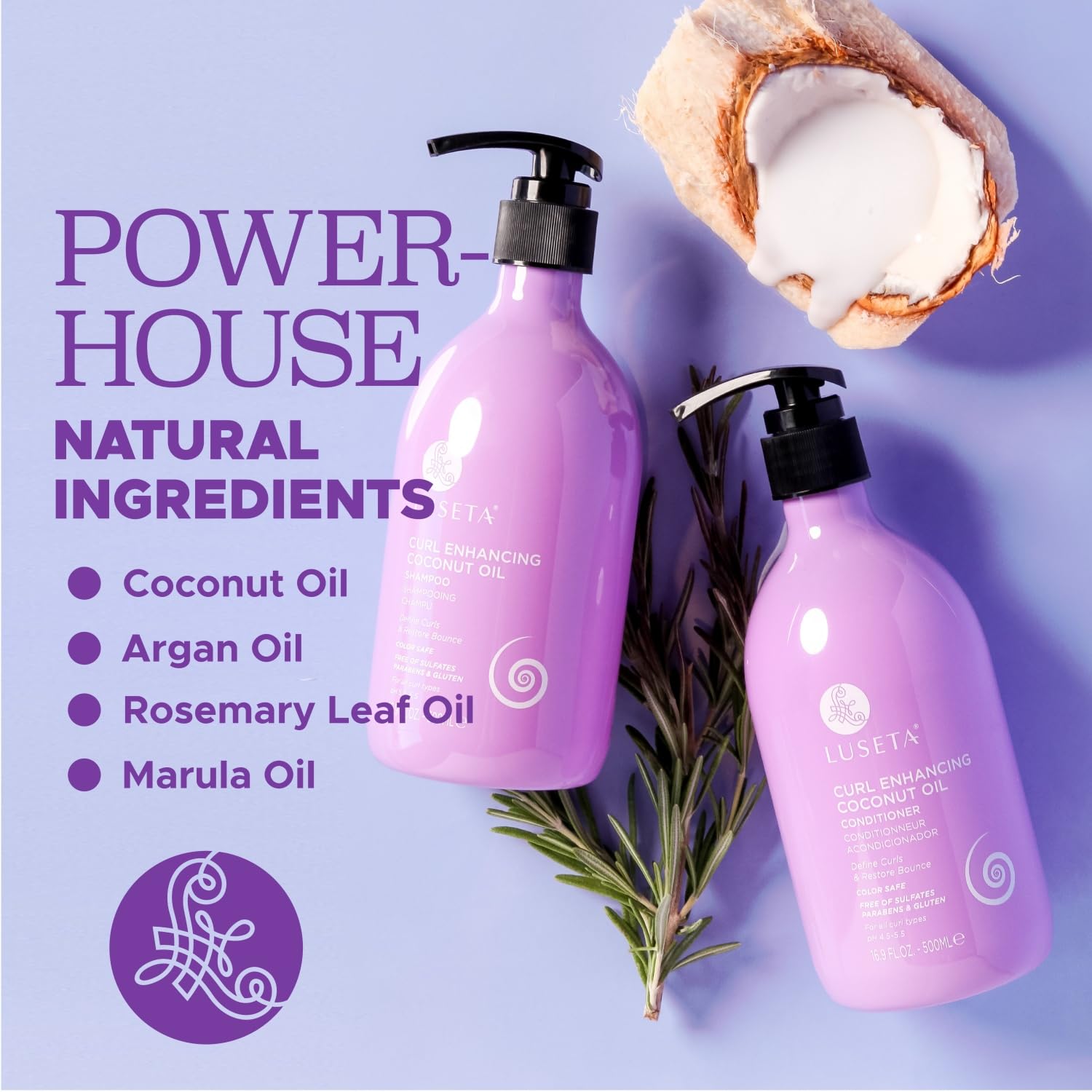 Luseta Biotin Shampoo and Conditioner for HairGrowth - Thickening Shampoo for Thinning Hair andHair Loss - Infused with Argan Oil to Repair DamagedDry Hair - Sulfate Free Paraben Free-2 x 16.9 fl oz