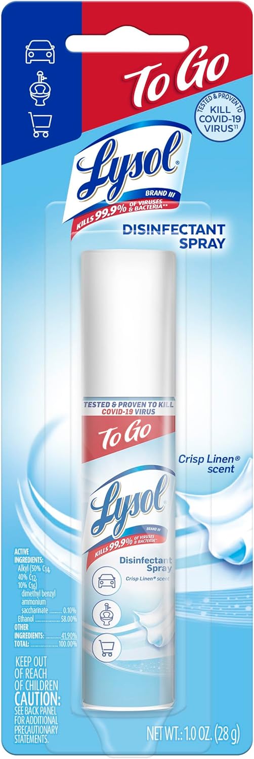 Lysol Disinfectant Spray, Sanitizing and Antibacterial Spray, For Disinfecting and Deodorizing, Lemon Breeze, 19 Fl Oz (Pack of 2), Packaging May Vary