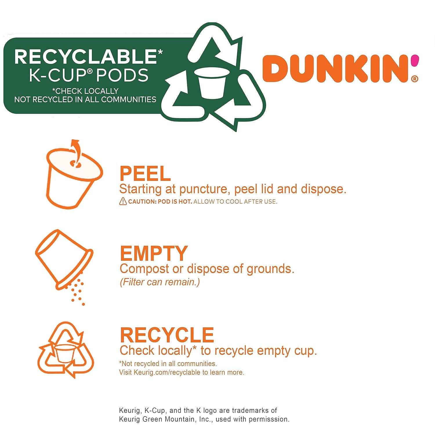 Dunkin' Original Blend Medium Roast Coffee, 60 Keurig K-Cup Pods