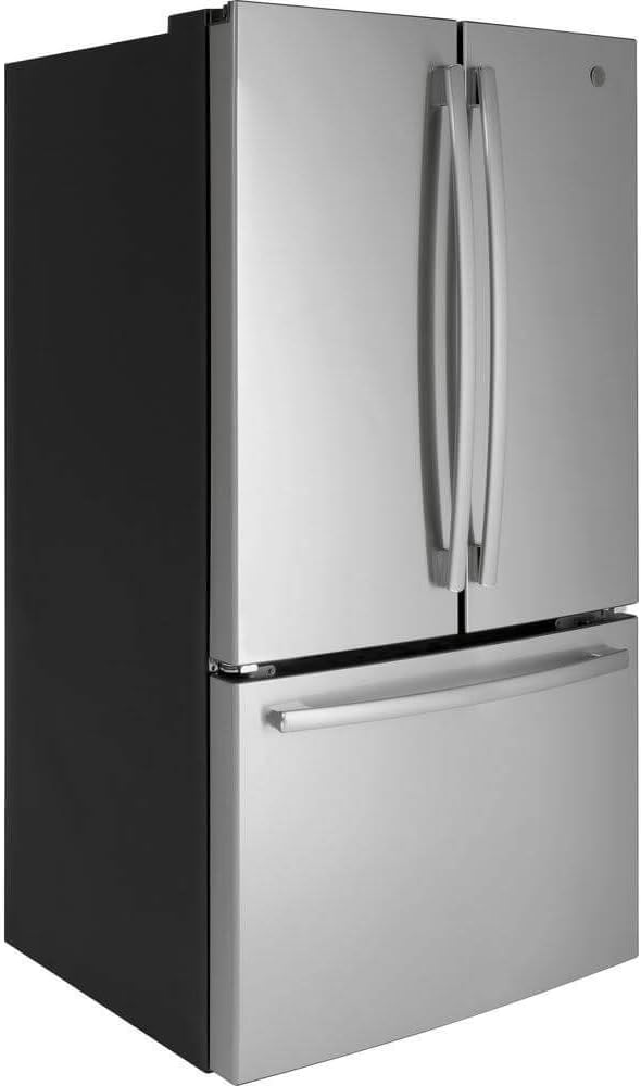 GE GNE27JYMFS 36" French Door Refrigerator with 27 cu. ft. Total Capacity Energy Star LED Lighting Internal Water Dispenser Spill-Proof Shelves in Fingerprint Resistant Stainless Steel