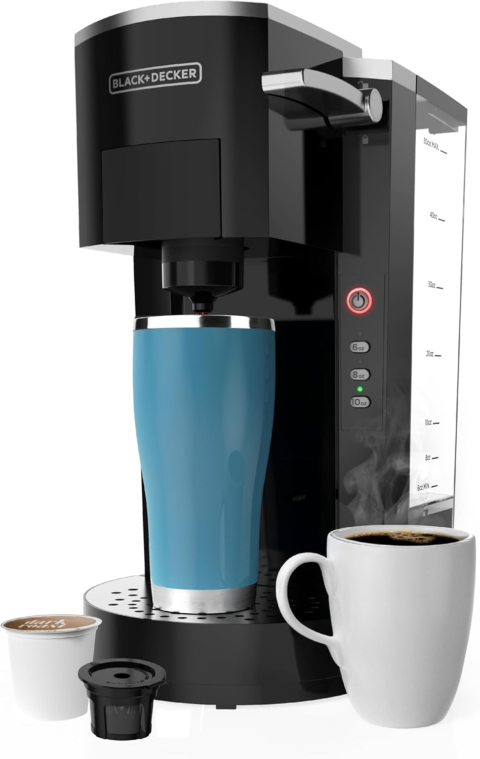 BLACK+DECKER CM618 Single Serve Coffee Maker, Black