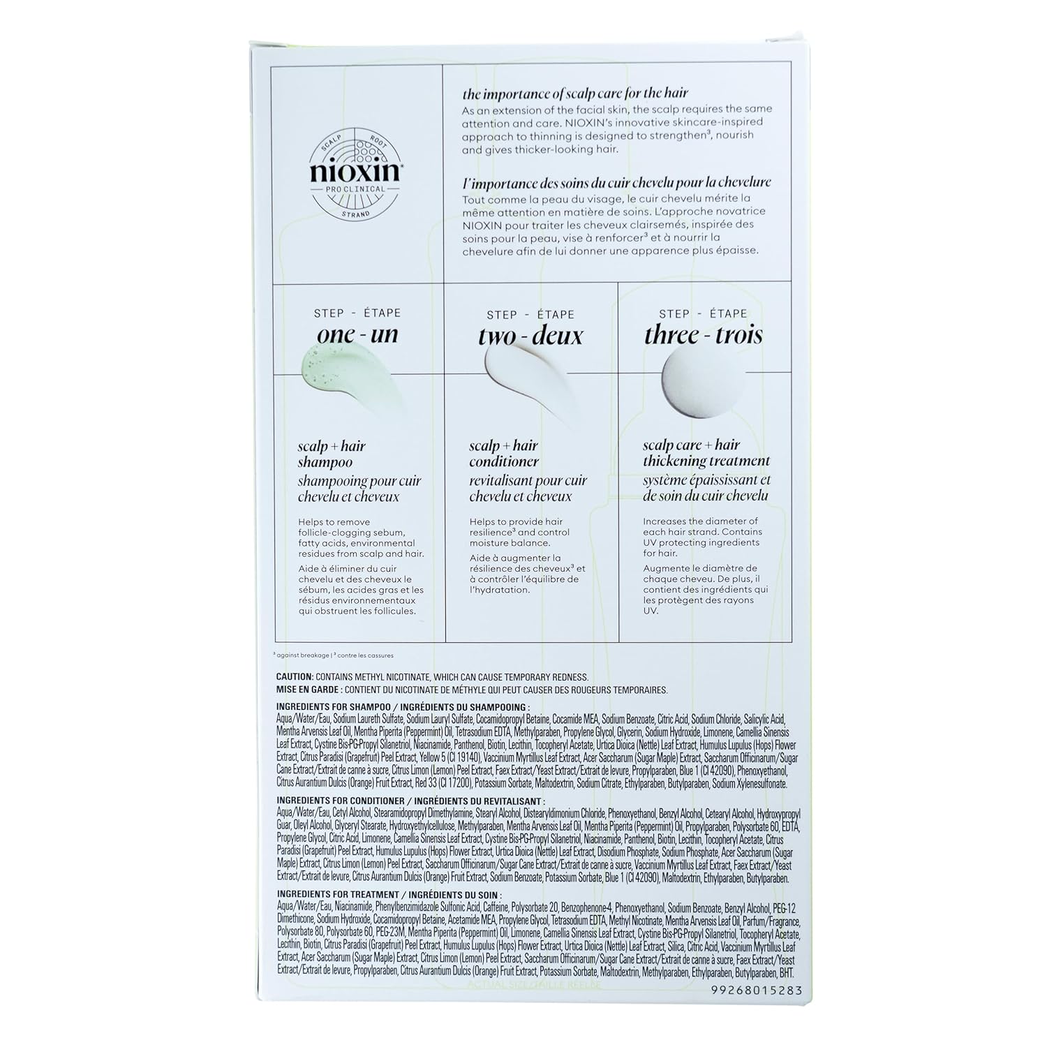 Nioxin Scalp + Hair Thickening System 2 - Hair Thickening System for Natural Hair with Progressed Thinning, Full Size (Packaging May Vary)