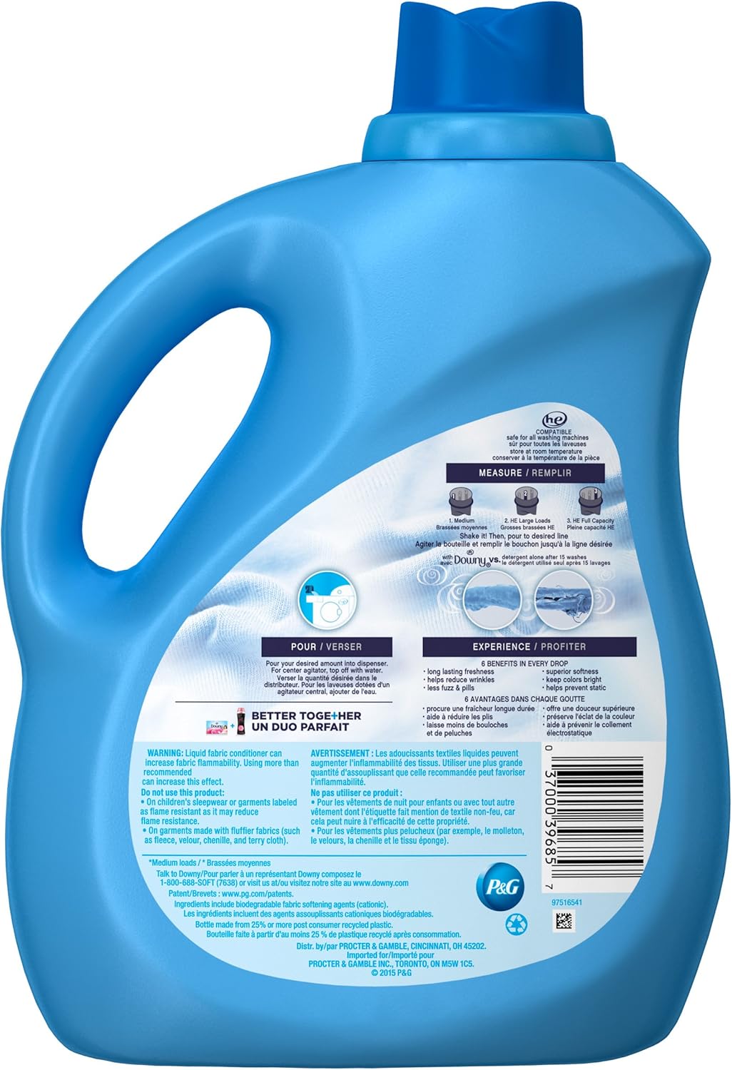 Downy Ultra Laundry Fabric Softener Liquid, April Fresh Scent, 168 Total Loads (Pack of 3)