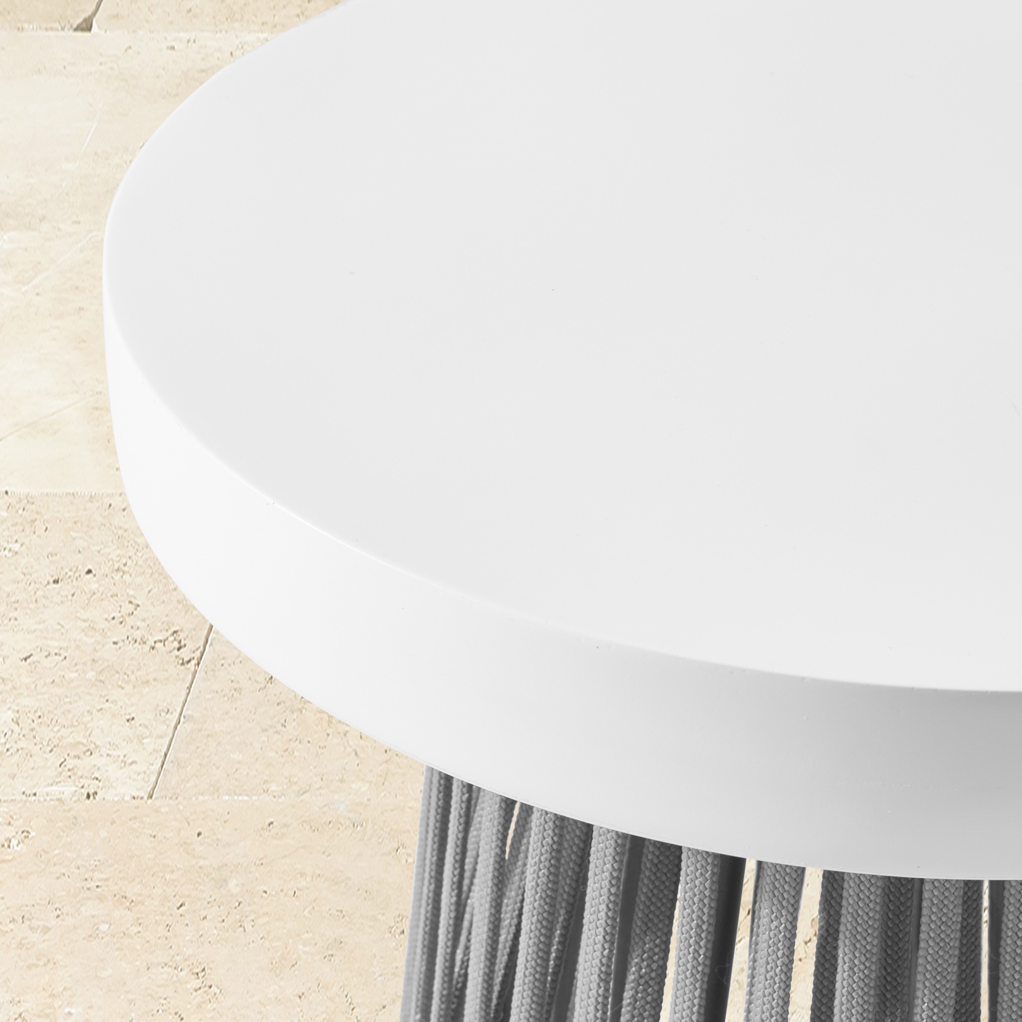 Pasadena Outdoor Fiberstone and Rope Side Table (18