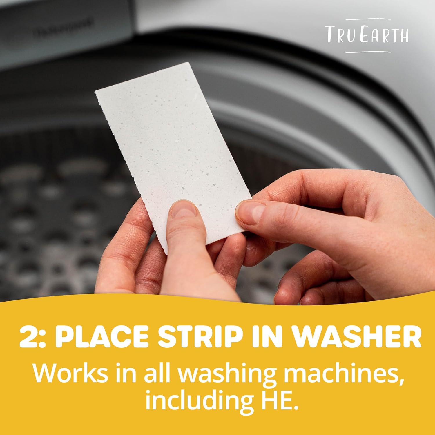 Tru Earth Compact Dry Laundry Detergent Sheets - Up to 64 Loads (32 Sheets) - Paraben-Free - Original Eco-Strip Liquidless Laundry Detergent, Travel Laundry Sheets - Fresh Linen