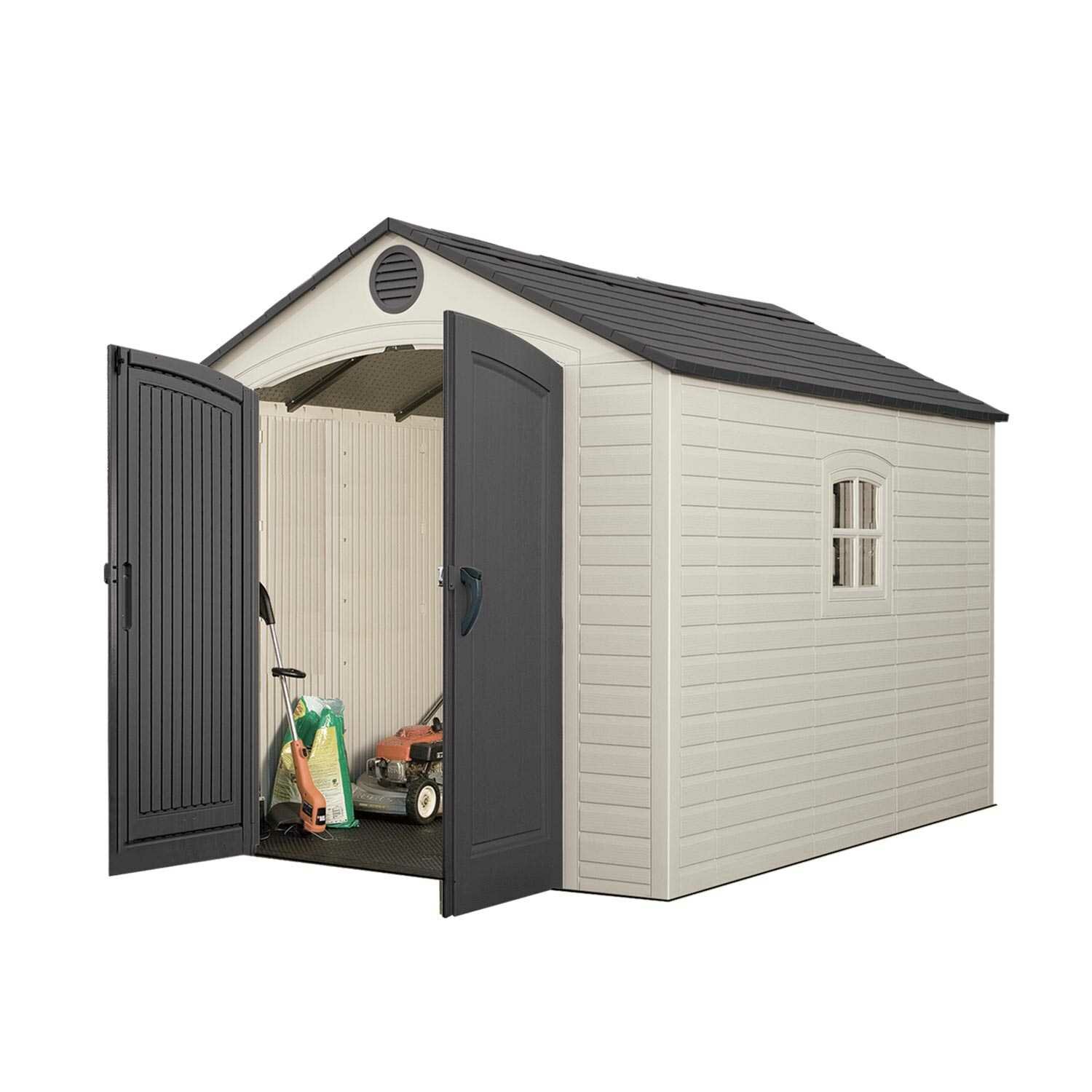 8 Ft. W x 10 Ft. D Plastic Traditional Storage Shed