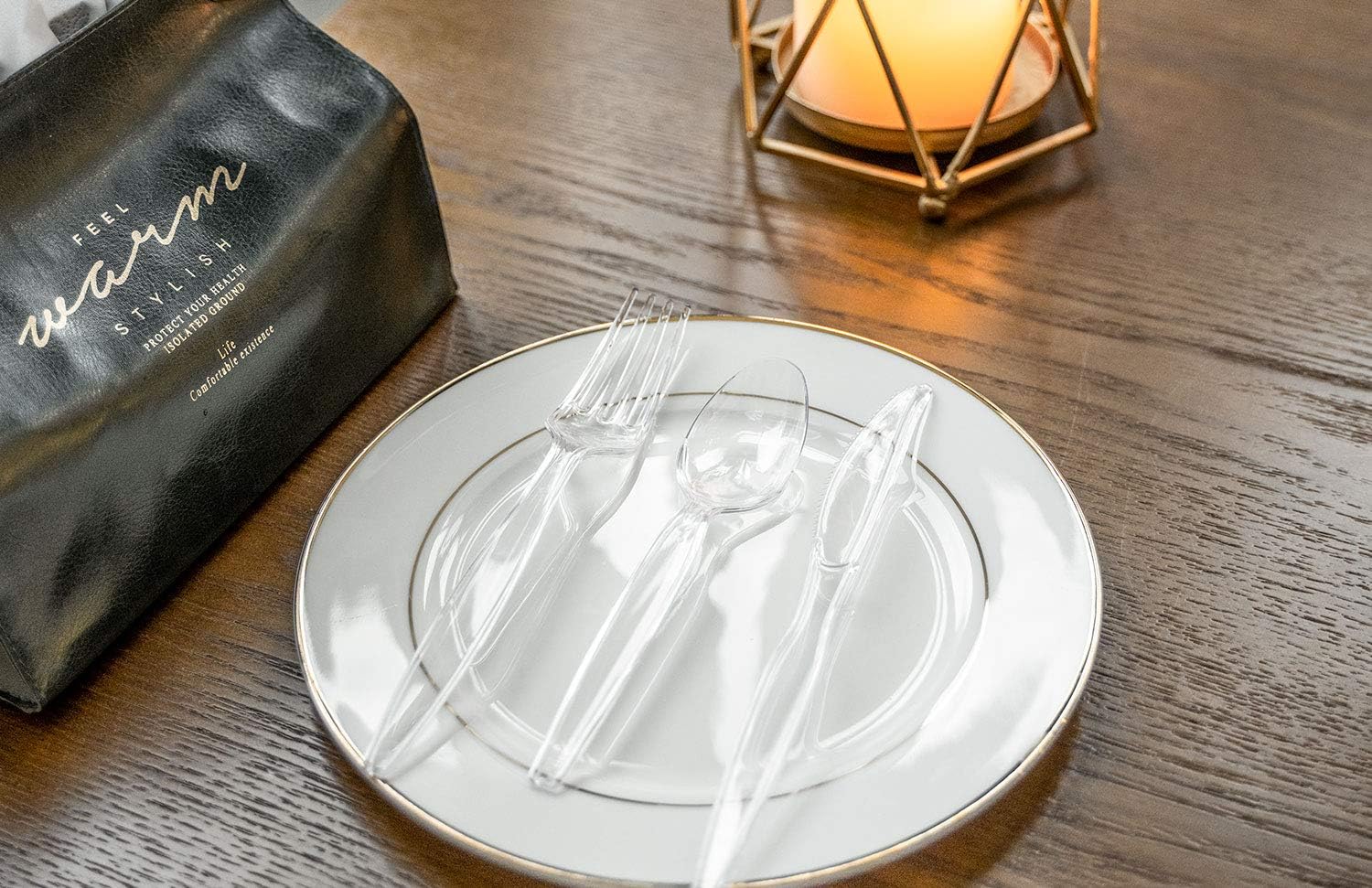 POSATE Clear Knives, Heavy-Duty Crystal (100 Knives)