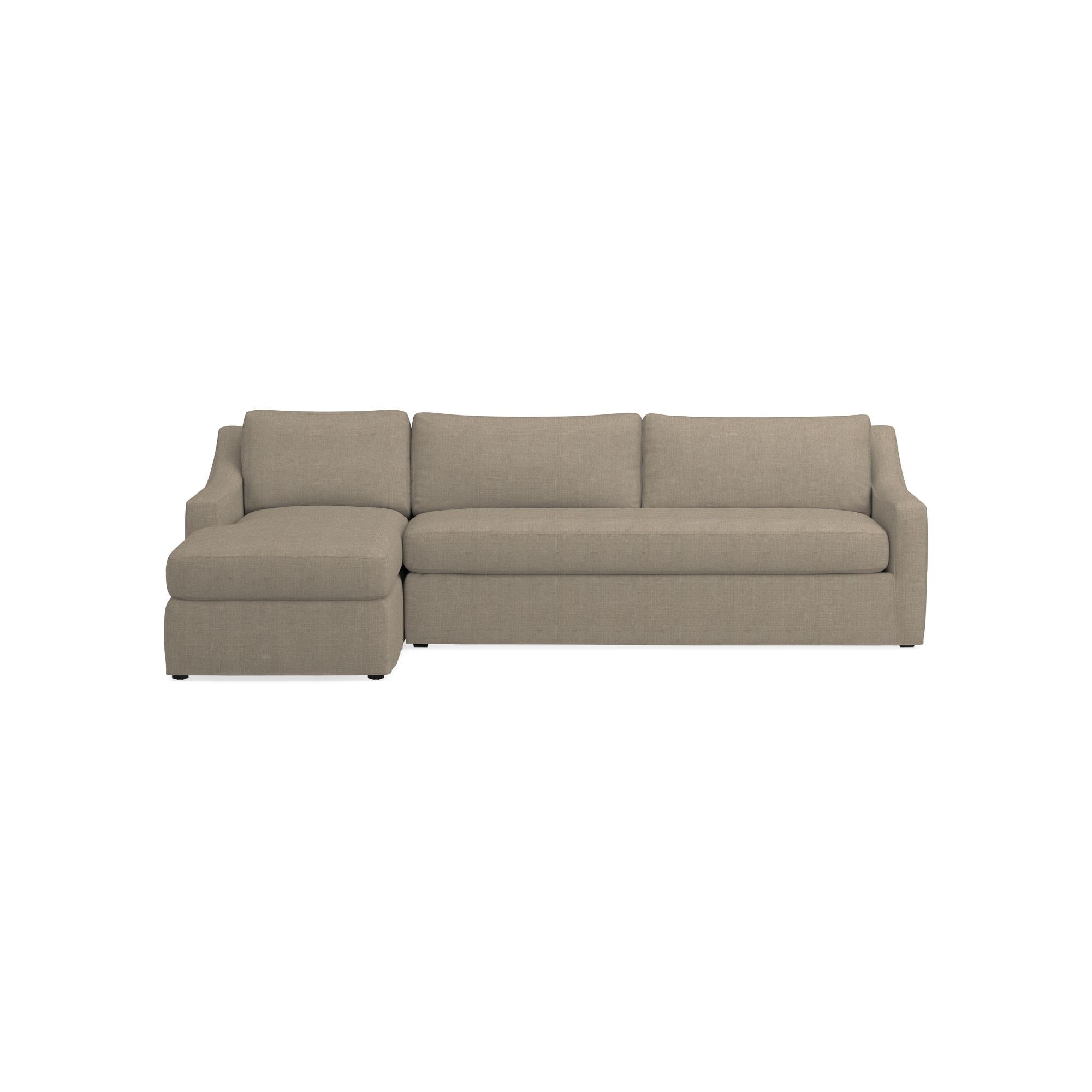 Ghent Slope Arm Slipcovered 2-Piece L-Shape Sofa with Chaise (109