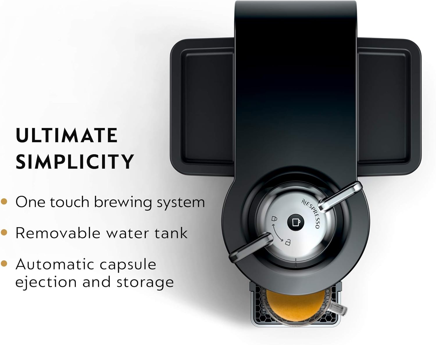 Nespresso Vertuo Coffee and Espresso Maker,1597 ml, by De'Longhi, Graphite Metal