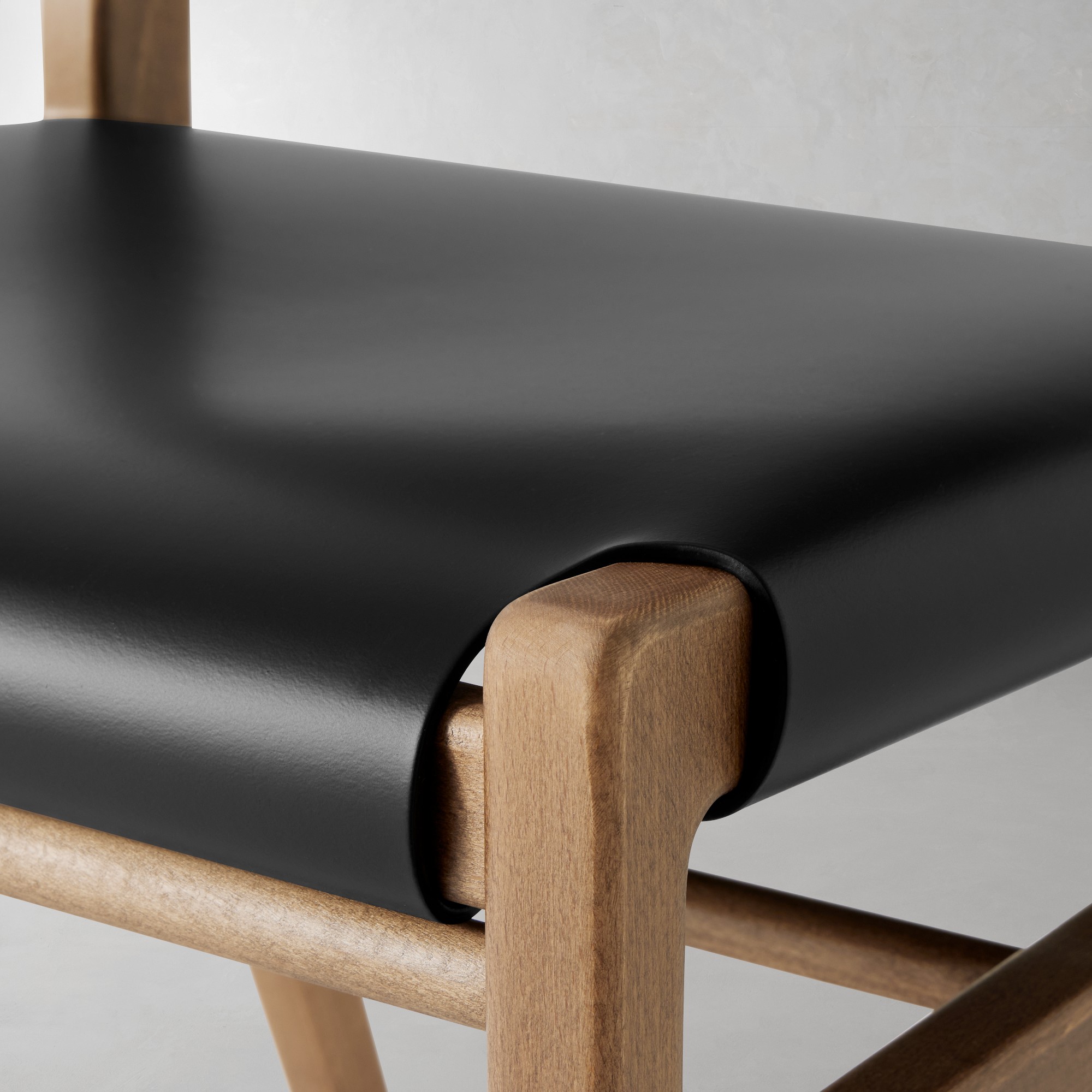 Stratton Leather Slung Side Chair