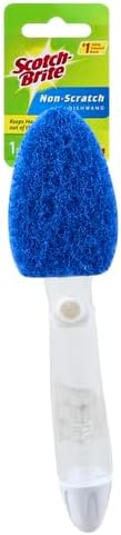 Scotch-Brite Non-Scratch Dishwand, Scrubber for Cleaning Kitchen, Bathroom, and Household, Non-Scratch Dish Scrubber Safe for Non-Stick Cookware, 1 Dishwand