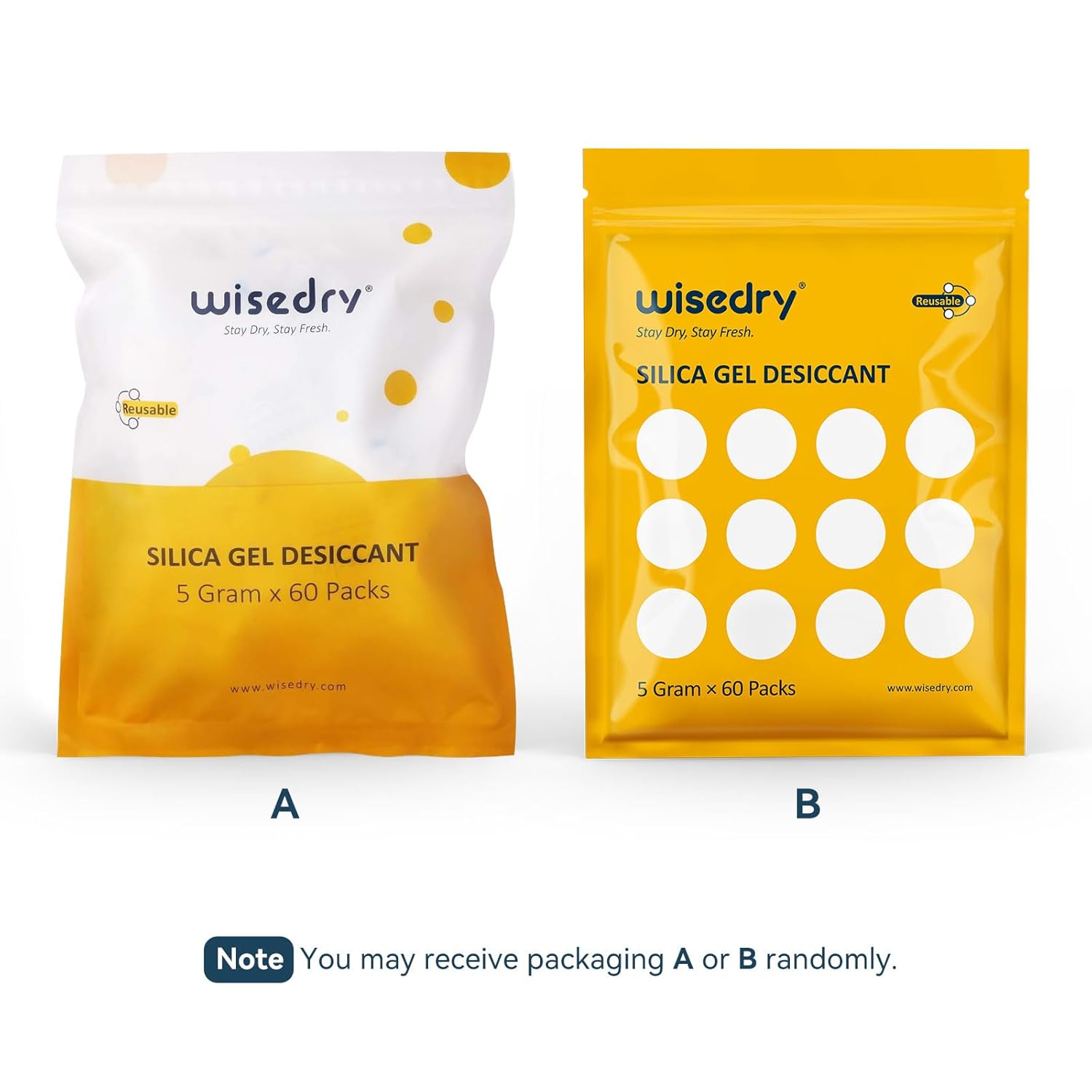 wisedry 2 x 500 Gram [2.2 lbs] Rechargeable Silica Gel Car Dehumidifier, Microwave Fast Reactivated Desiccant Packets Large for Gun Safe Closet Basement Garage Storage Moisture Absorbers Bag Reusable