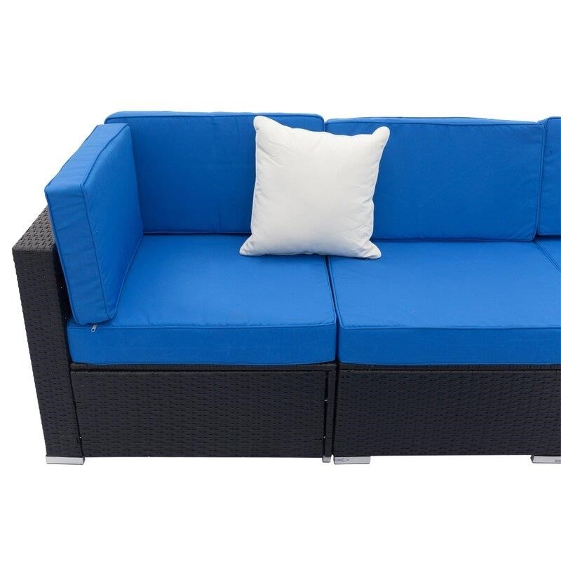 Aleighanna Wicker/Rattan 6 - Person Seating Group with Cushions