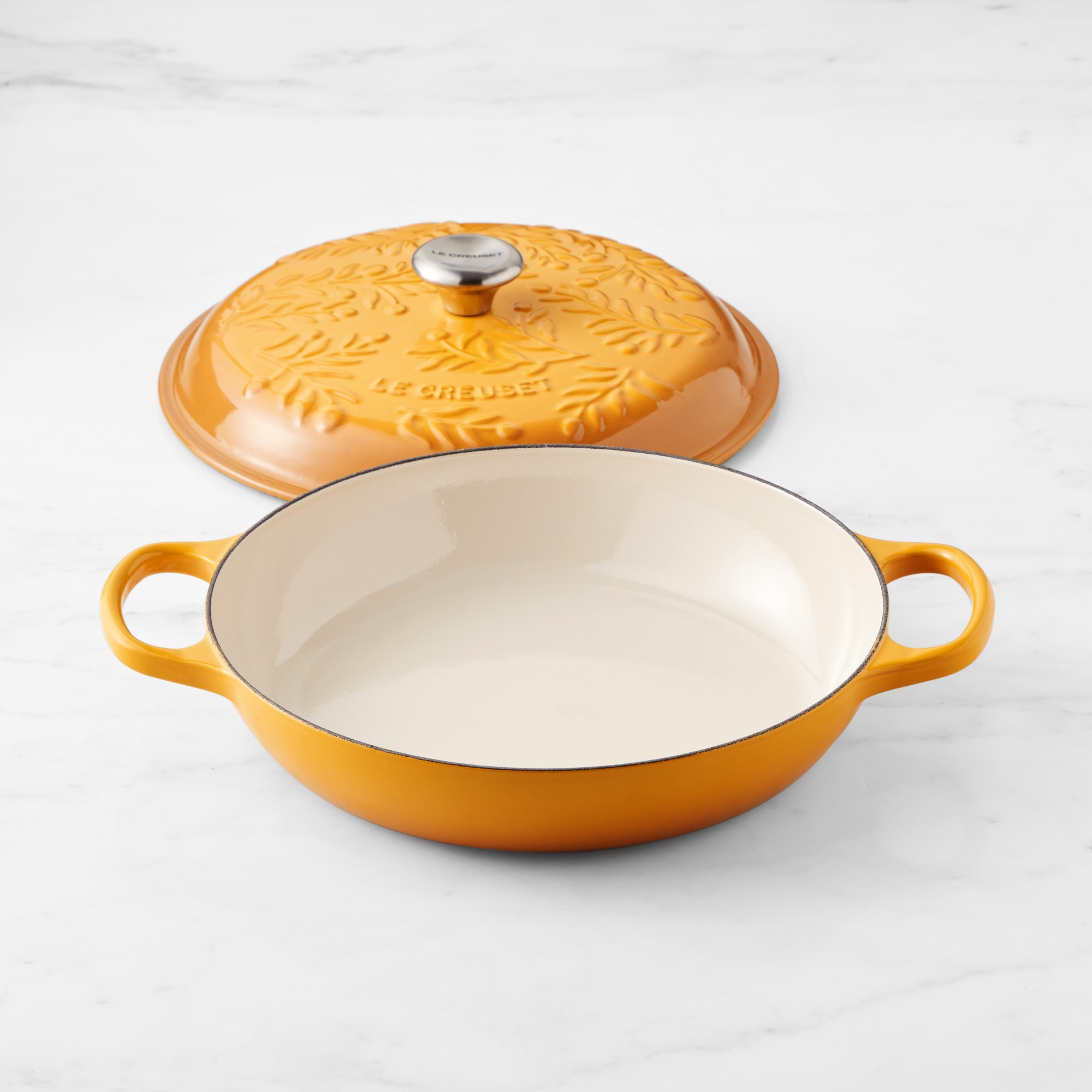 Le Creuset Enameled Cast Iron Olive Branch Braiser, 3 1/2-Qt.