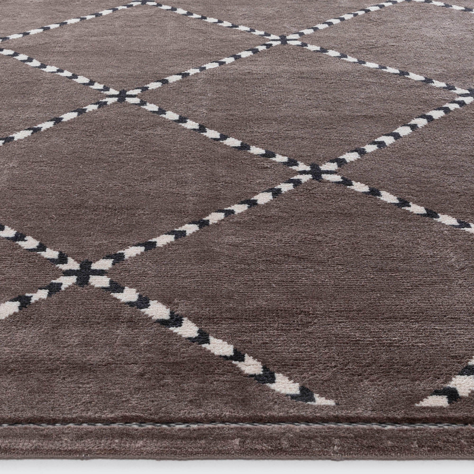 Moroccan Diamond Hand Knotted Rug