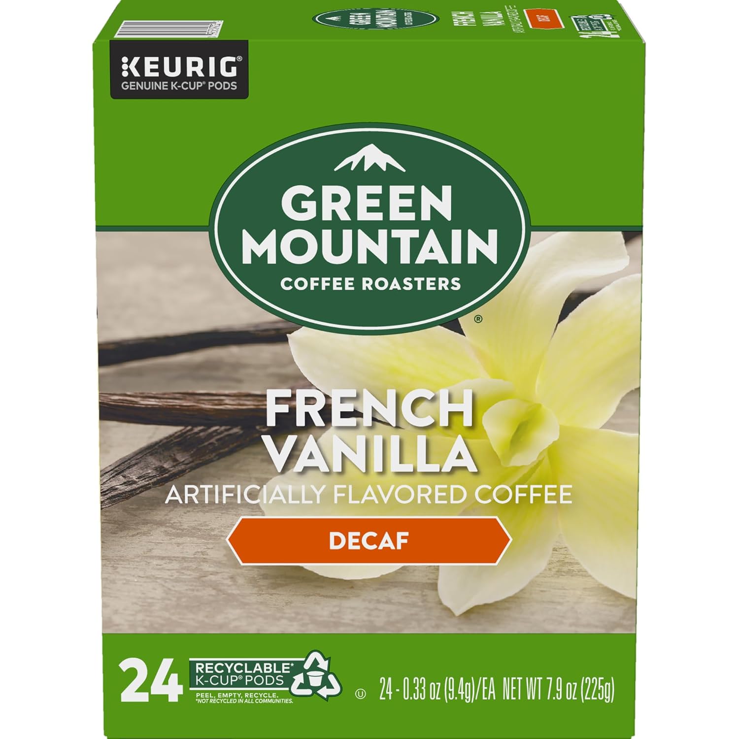 Green Mountain Coffee Roasters Caramel Vanilla Cream Keurig Single-Serve K-Cup pods, Light Roast Coffee, 72 Count (6 Packs of 12)