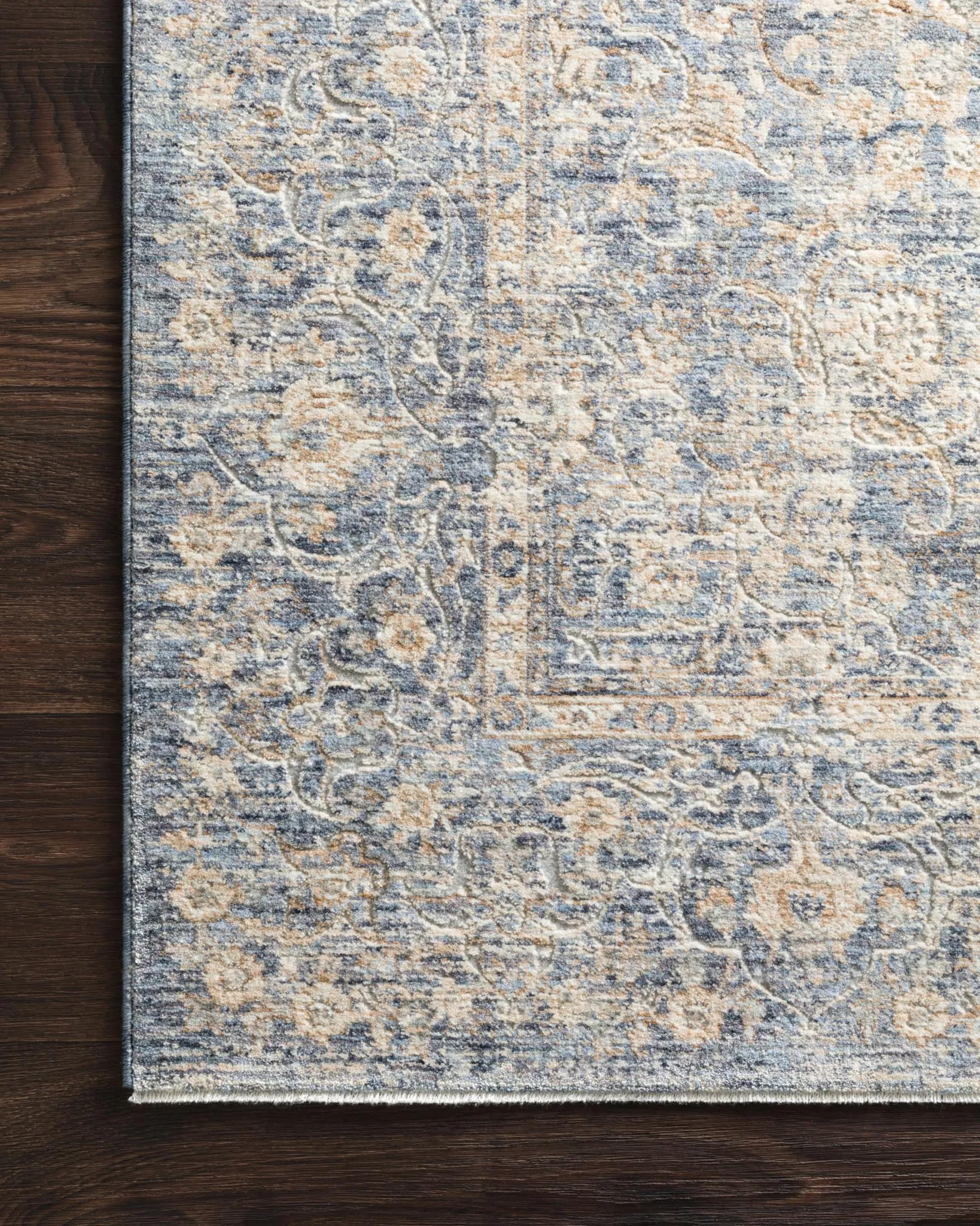 Pandora PAN-01 Blue/Gold Rug