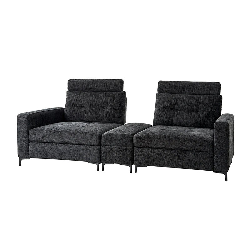 Constantin Modern Storage Button-Tufted Sectional Sofa with Adjustable Backrest