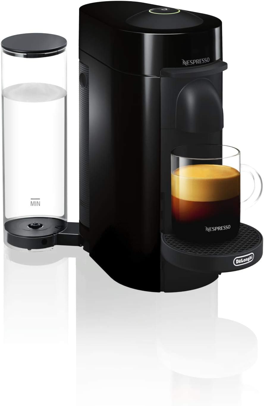 Nespresso Vertuo Plus Deluxe Coffee and Espresso Maker by De'Longhi, Matte Black