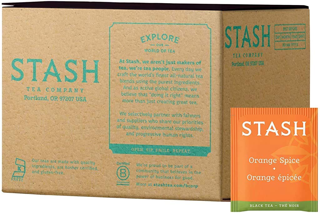Stash Tea Double Bergamot Earl Grey Black Tea, Box of 100 Tea Bags