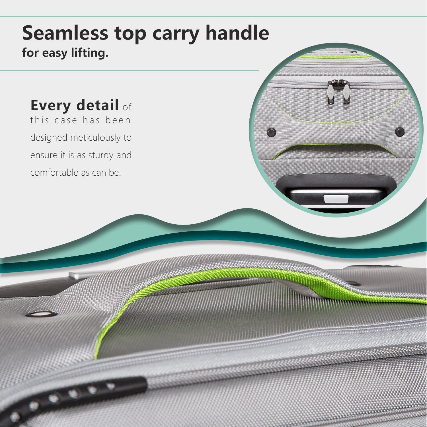 Luggage 3 Piece Set Suitcase Spinner Softshell lightweight