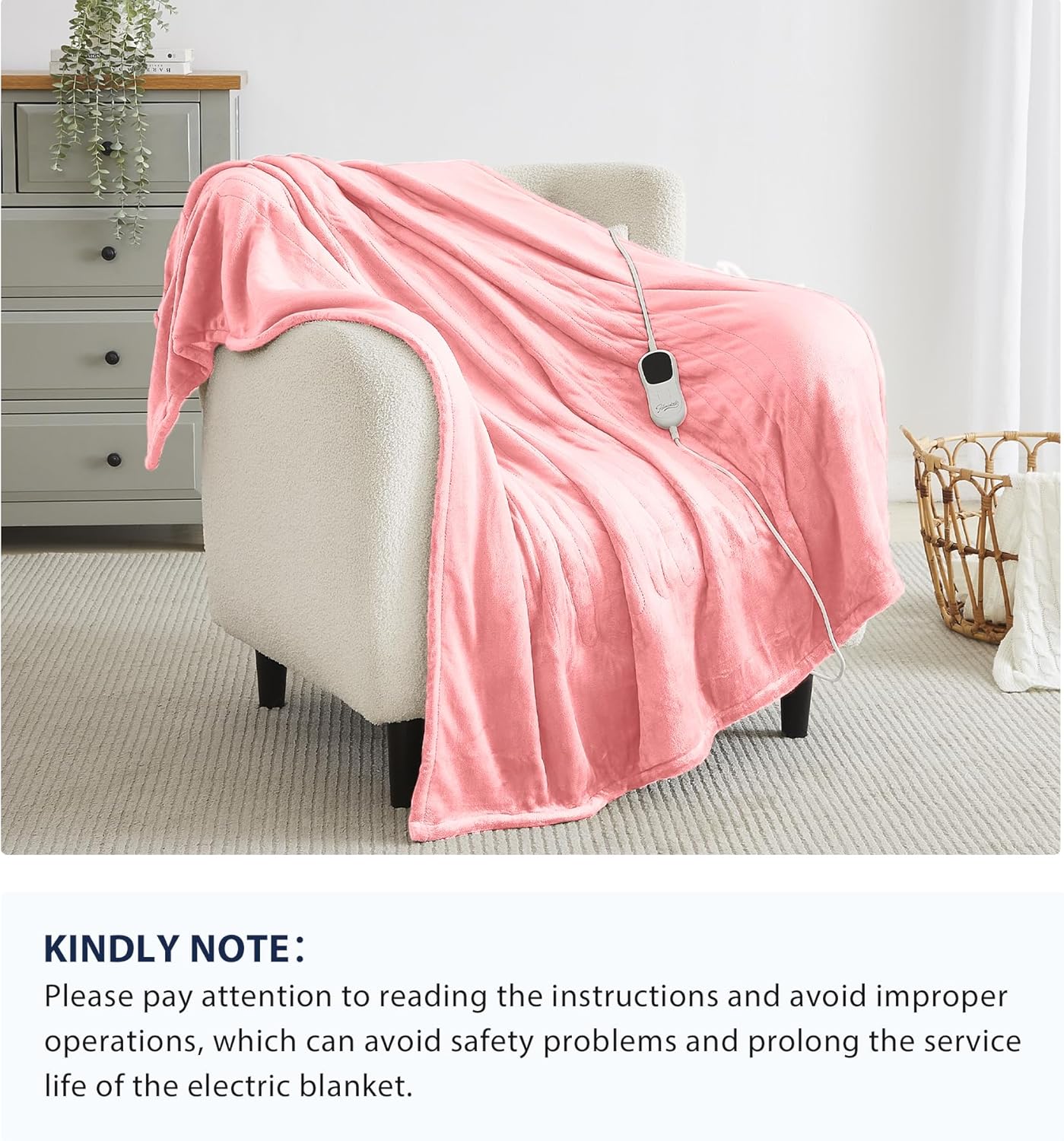 Homemate Heated Blanket Electric Throw - 50