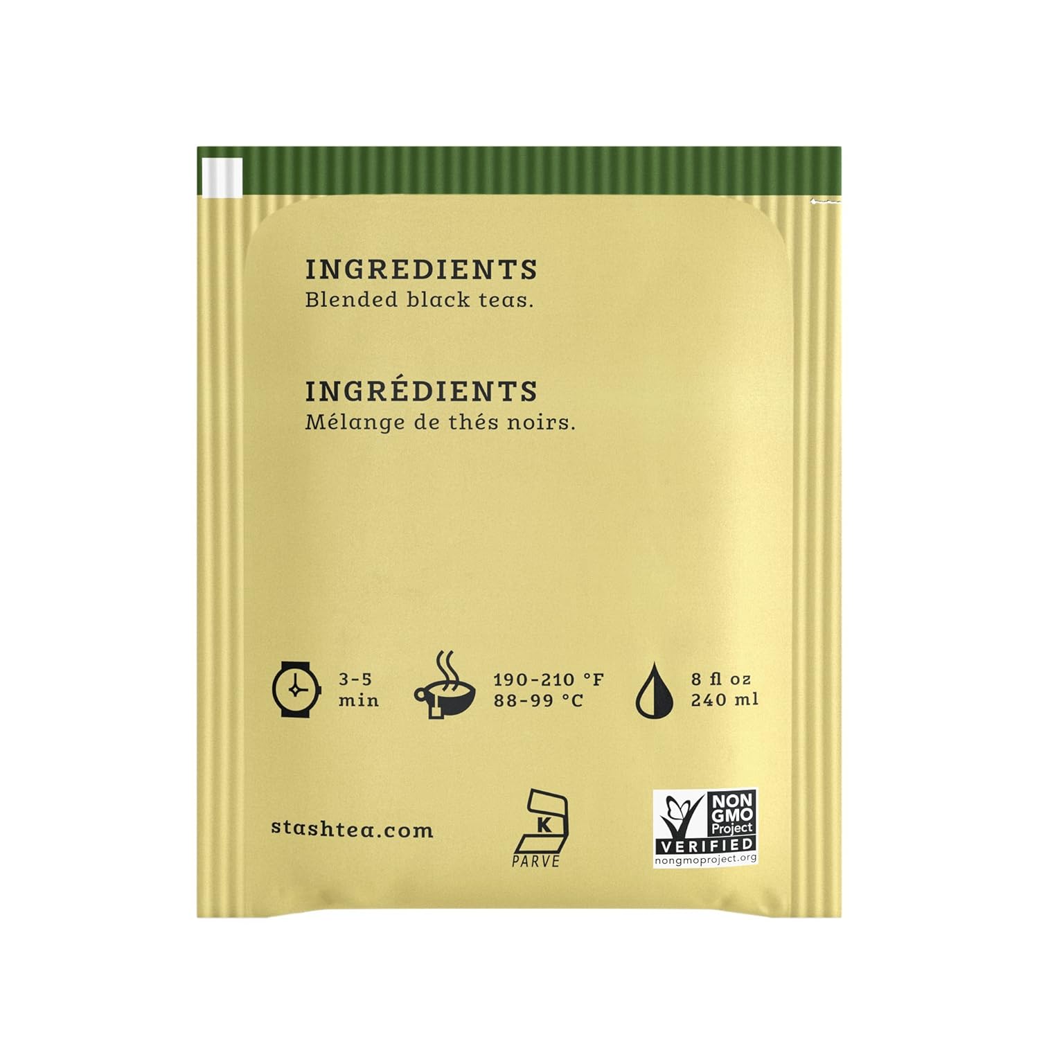 Stash Tea Double Bergamot Earl Grey Black Tea, Box of 100 Tea Bags